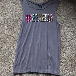 Gray shirt